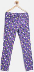 United Colors Of Benetton Purple Printed Trousers girls