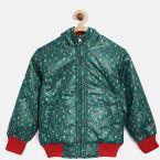 United Colors Of Benetton Red & Green Reversible Hooded Bomber Jacket Boys