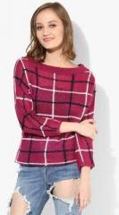 United Colors Of Benetton Red Checked Sweater women