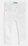 United Colors Of Benetton White Regular Fit Mid Rise Clean Look Jeans Girls