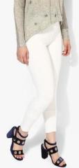 United Colors Of Benetton White Solid Leggings women