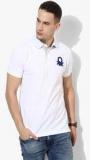 United Colors Of Benetton White Solid Regular Fit Polo T Shirt men