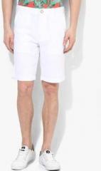 United Colors Of Benetton White Solid Slim Fit Short men