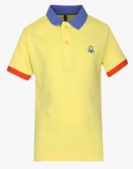 United Colors Of Benetton Yellow Polo Shirt boys