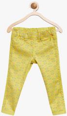 United Colors Of Benetton Yellow Printed Trouser girls