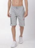 Urban Dog Grey Solid Regular Fit Sports Shorts Men