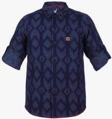 Urban Scottish Navy Blue Casual Shirt boys