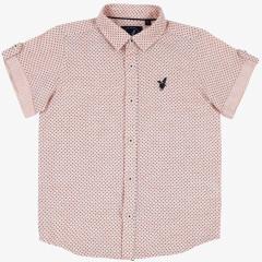 Urban Scottish Peach Regular Fit Printed Casual Shirt boys