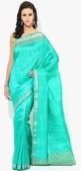 Urban Vastra Green Striped Saree women