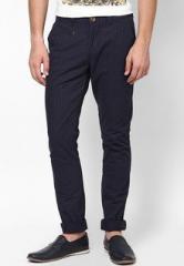 V Dot Blue Slim Fit Chinos men