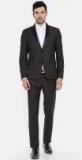 V Dot Brown Checked Skinny Fit Two Piece Formal Suit Men