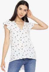 Vaak White Printed Tunic women