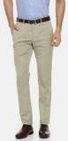 Van Heusen Beige Skinny Fit Self Design Formal Trousers men