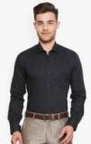 Van Heusen Black Printed Slim Fit Formal Shirt Men