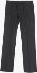 Van Heusen Black Solid Formal Trousers men