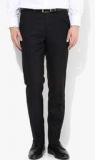 Van Heusen Black Solid Slim Fit Formal Trouser men