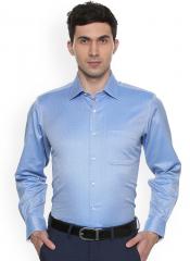 Van Heusen Blue Slim Fit Printed Formal Shirt men