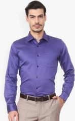 Van Heusen Blue Solid Slim Fit Formal Shirt men