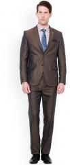 Van Heusen Brown Single Breasted Slim Fit Party Suit men