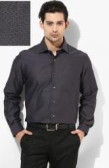 Van Heusen Dark Grey Solid Slim Fit Formal Shirt men