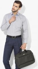 Van Heusen Grey Checked Slim Fit Formal Shirt men