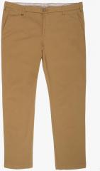 Van Heusen Khaki Slim Fit Self Design Formal Trouser men