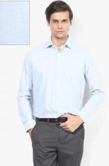 Van Heusen Ligh Blue Printed Slim Fit Formal Shirt men