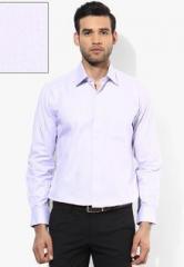 Van Heusen Lilac Solid Regular Fit Formal Shirt men