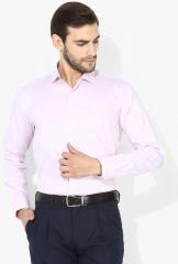 Van Heusen Pink Self Design Slim Fit Formal Shirt men