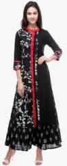 Varanga Black Printed Palazzo Kurta Set women