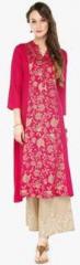 Varanga Pink Printed Palazzo Kurta Set women