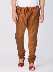 Vastramay Brown Solid Churidar men