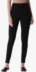 Vero Moda Black Self Design Skinny Fit Legging women