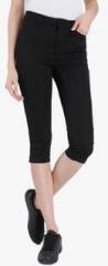 Vero Moda Black Solid Capri women