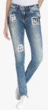 Vero Moda Blue Washed Mid Rise Regular Fit Jeans women