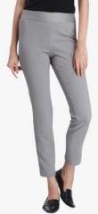 Vero Moda Light Grey Solid Chinos women