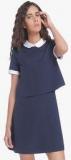 Vero Moda Navy Blue Coloured Solid Shift Dress women