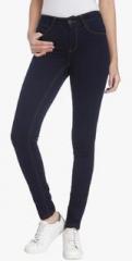 Vero Moda Navy Blue Mid Rise Regular Fit Jeans women