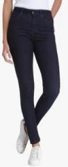 Vero Moda Navy Blue Mid Rise Slim Fit Jeans women