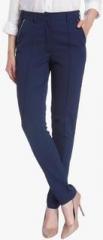 Vero Moda Navy Blue Solid Regular Fit Chinos women