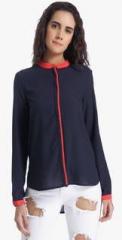 Vero Moda Navy Blue Solid Shirt women