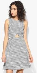 Vero Moda Off White Printed Skater Dress women