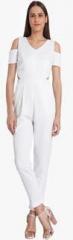 Vero Moda Off White Solid Jumpsuit women