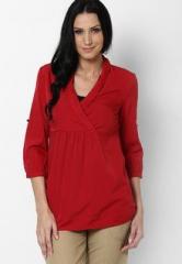 Vero Moda Red 3/4Th Sleeve Tunic women