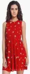 Vero Moda Red Coloured Printed Shift Dress women