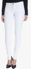 Vero Moda White Mid Rise Slim Fit Jeans women