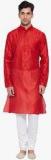 Very Me Red Solid Kurta Men