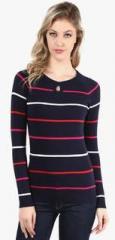 Vibe Navy Blue Cotton Sweater