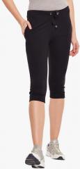 Vimal Jonney Black Solid Capri women