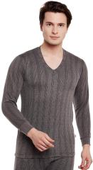 Vimal Jonney Grey Striped Thermal Top men